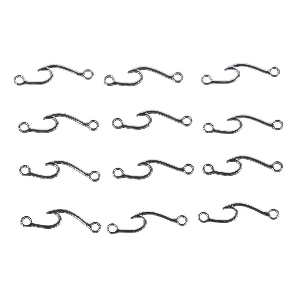 Dijes de conector de onda de aleación, colgante de conector de onda, Bullk colgantes de plata, dijes de onda, artesanías hechas a mano, amantes