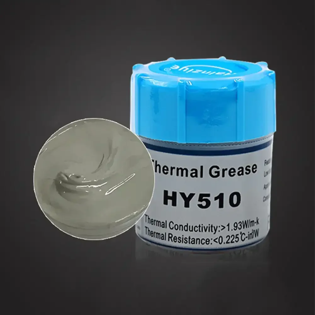 HY510 10/20 جرام رمادي سيليكون مجمع معجون حراري موصل الشحوم المبرد لوحدة المعالجة المركزية GPU شرائح تبريد الكمبيوتر المحمول مع مكشطة
