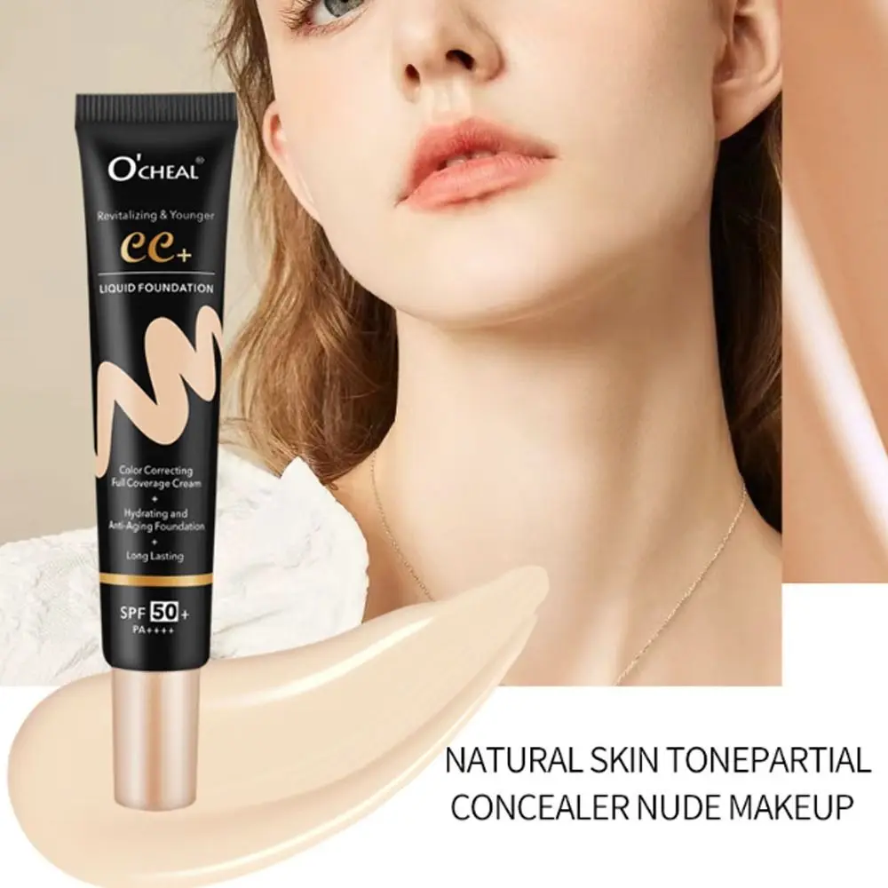 New Waterproof Liquid Foundation Oil-Control Matte Face Foundation Cream Sweat Proof Natural Foundation Concealer Cream