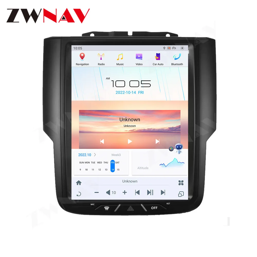 

10.5" Android 13 Car Radio For Dodge Ram Manual & Auto AC 2013-2018 Bluetooth Multimedia Player GPS Navigation Stereo Head Unit