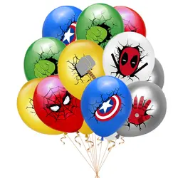 Wunder Superheld 10 Packungen Spider-Man Hulk Iron Man Latex Ballon Kinder Geburtstags feier Rächer Thema Party liefert