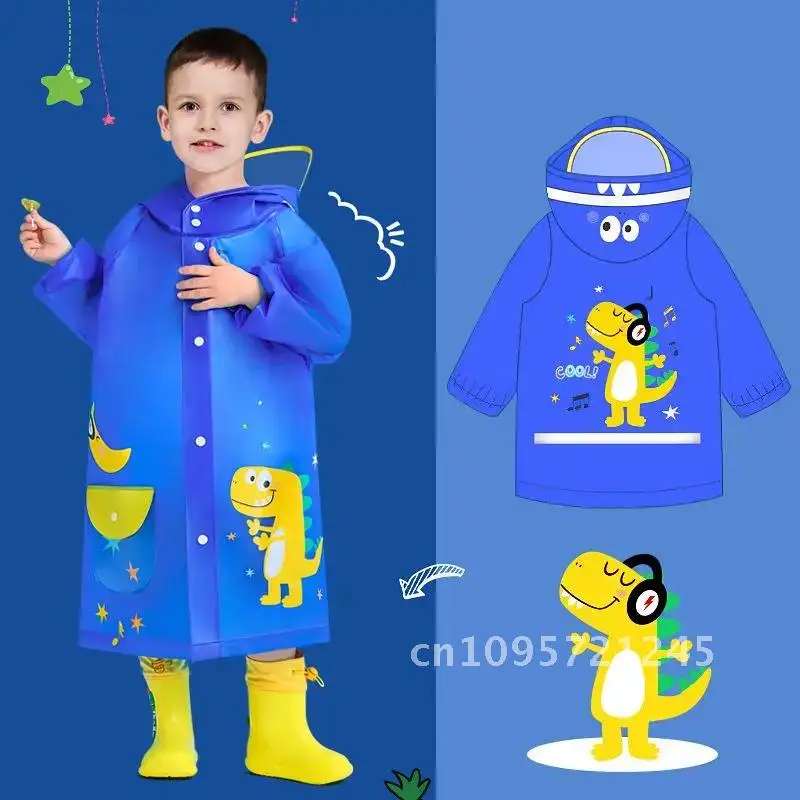 

Raincoat Cute Waterproof 1-10 Years Boys Girls Rain Jackets Cartoon Baby Clothes Coat Rain Rainwear Baby Kids Dinosaur Outfits