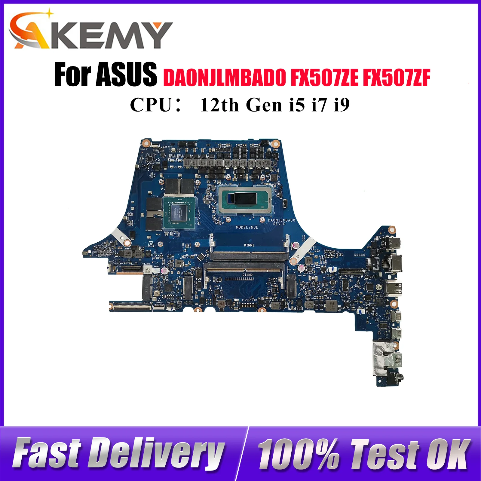 

DA0NJLMBAD0 Материнская плата для ноутбука ASUS TUF Gaming FX507ZC FX507Z FX507ZE FX507ZF Материнская плата с 12-го поколения i5 i7 i9 tests OK stk