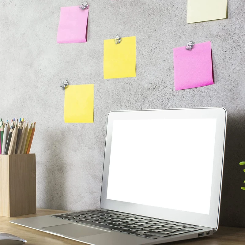 200ピーススターシェイププッシュピンプラスチッククリアサムタック、コルクボードスチールポイント装飾用プラスチックボックス付き