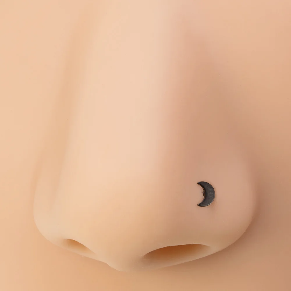 5 Stück Nasenringe für Frauen 20G Schraube Nasenstecker Herz Mond Stern Kugel Edelstahl Nasenloch Piercing Septum Knorpel Schmuck – Detail 19