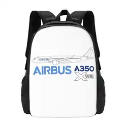 Borse da scuola per disegno a linea Airbus A350 per borse da viaggio per Laptop per ragazze adolescenti Airbus A350 A350 Airbus A350 900 Xwb Widebody