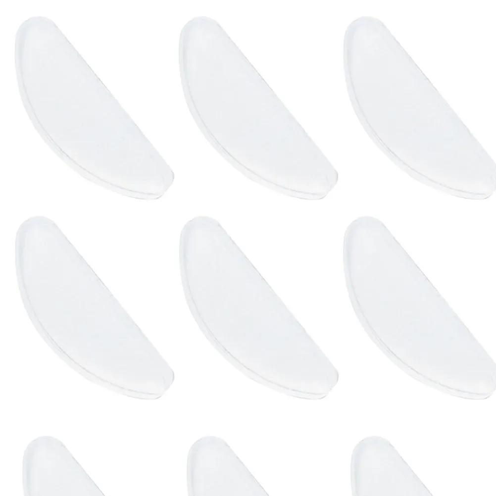 

25Pairs Silicone Nose Pads for Eyeglasses Non-Slip Adhesive Nose Bridge Pads Adjustable Height Fit for Plastic Plate Frames