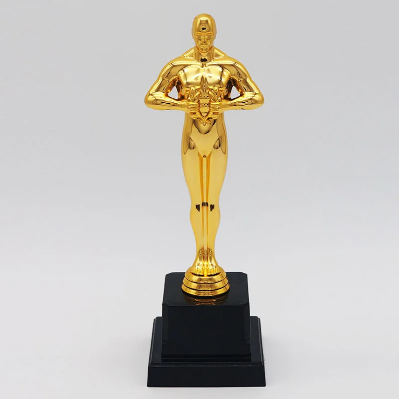 26cm Personalis Oscar Trophy Awards Gold-Plated Plastic Little Golden Man Cup Statue Party Gifts Exquisite Small Craft Souvenirs