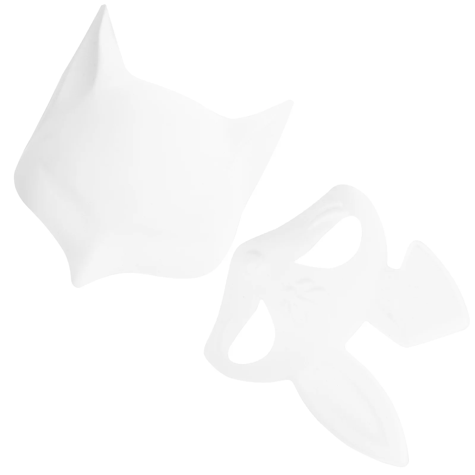 4 قطعة قناع أبيض فارغ الثعلب الأرنب لتقوم بها بنفسك أقنعة الحرفية الحيوان لجميع القديسين تأثيري حفلة تنكرية غير مصبوغ المرحلة القابلة للطلاء