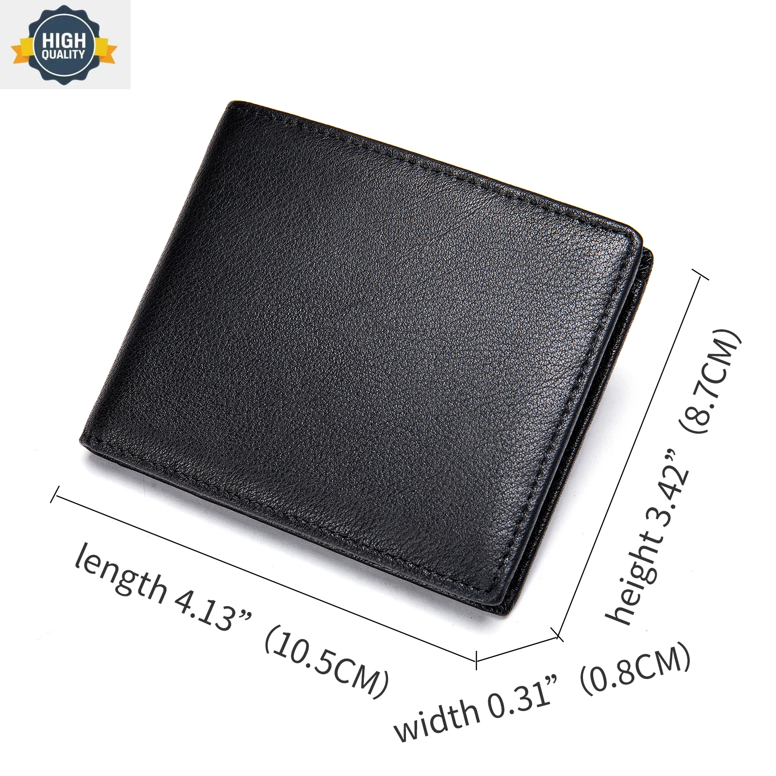 

Wallet Leather Men Simple Slim Cow Credit Card Skin Holders Airtag For Purse Short Father's Day 6092-