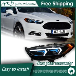 For Ford Mondeo Headlights Fusion 2013-2017 DRL Daytime Running Light Head Lamp 12V LED Bi Xenon Bulb Fog Lights Car Accessories