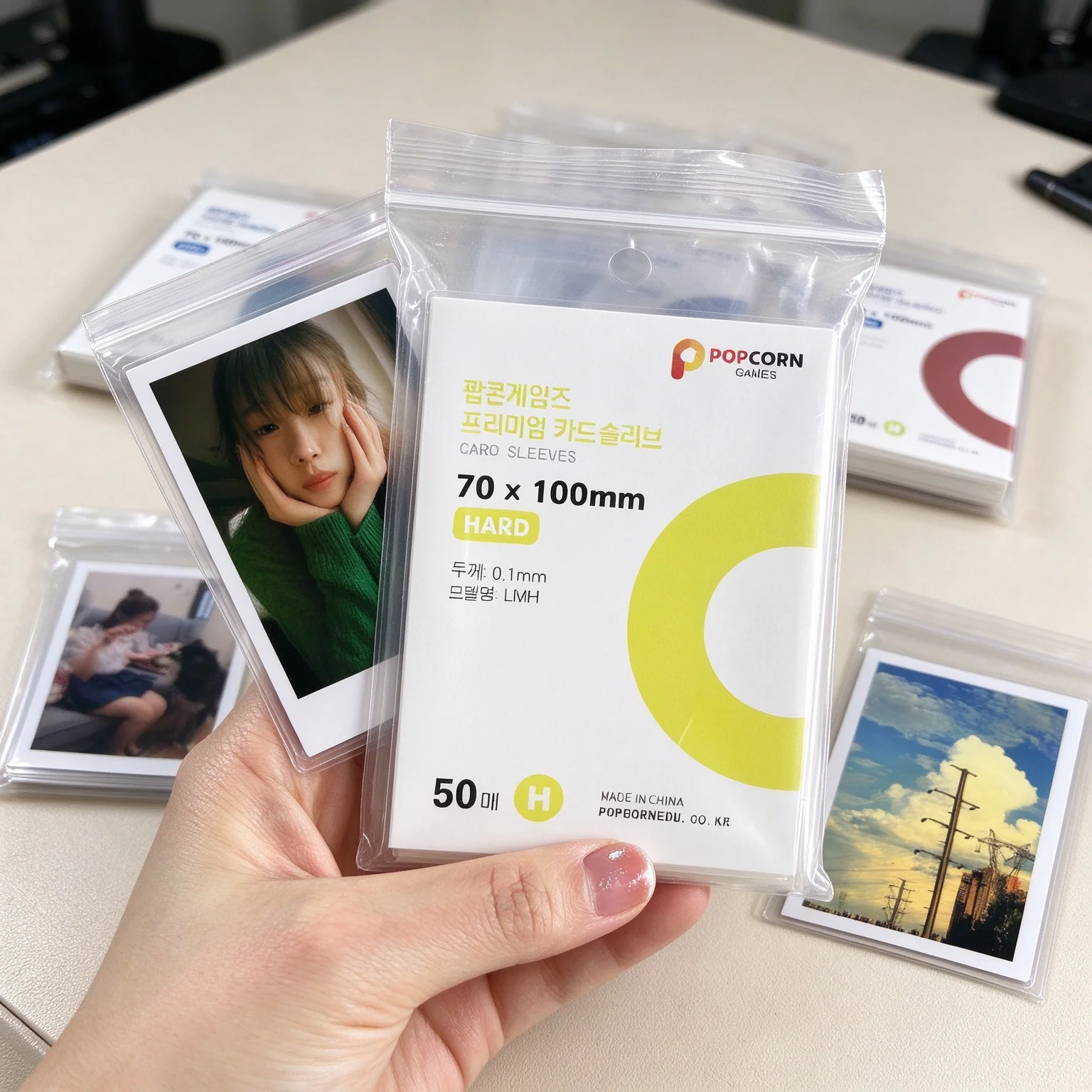 50Pcs 70x100mm Hard Card Sleeves Thick Trading Card Protectors Acid-Free PVC-Free Deck Protector Sleeves for TCG Kpop Photocard