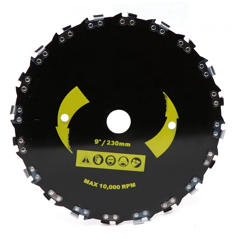 Chain Disc Mowing Head 20-Tooth Cutter Head 9-Inch Chain Serrated Blade Mowing Head Mower Spare Parts