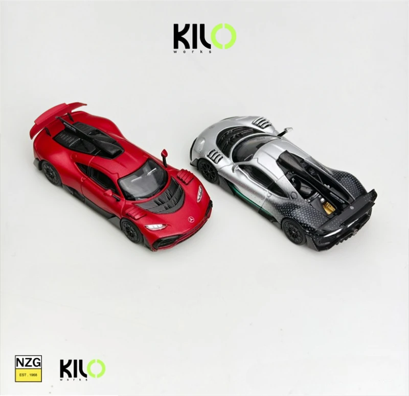 KILO Works x NZG 1:64 ONE Patagonia Red Grey with Star GT3 EVO II Presentation Black / Bathurst 12h 2025 #888 Diecast Model Car