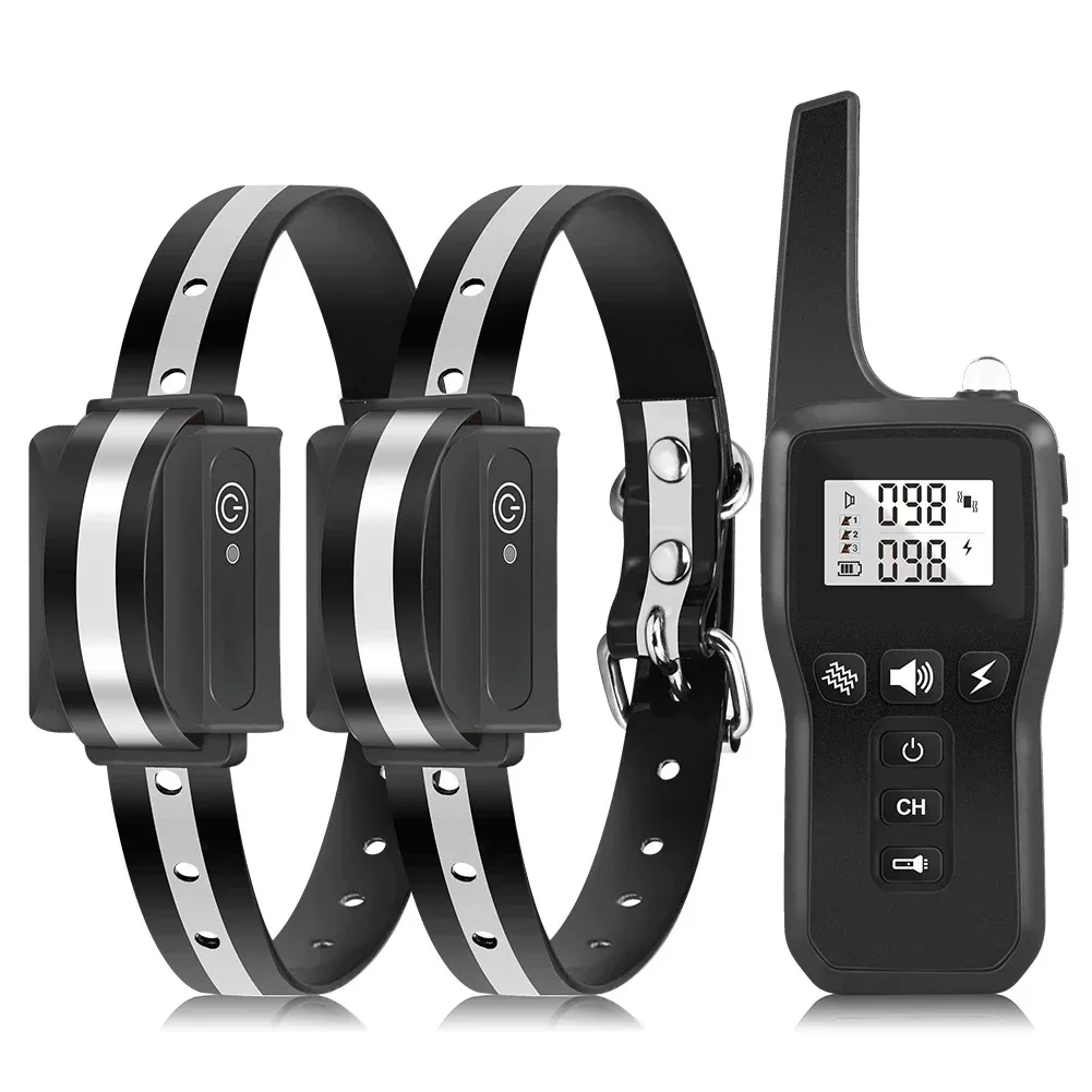 Electric Anti-Bark Dog Training Collar, Remote Control Pet Trainer, Pet Training Supply for Cross-border Wholesale