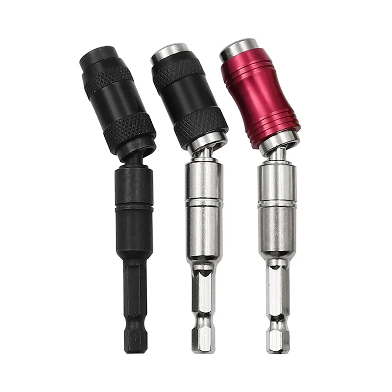 3Pcs Magnetic Pivot Drill Bit Holder, Magnetic Swiveling Bit Tip Holder, Quick Release Flexible Screwdriver Bit Holder A