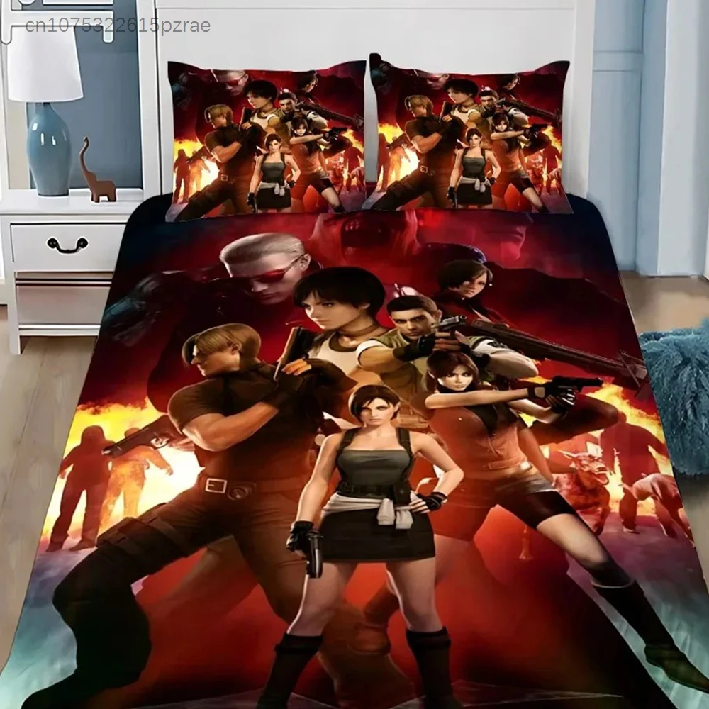 Duvet Cover Resident Evil 3D Exquisite Game Umbrella Digital Printing Bedding Set Comforter Bed Youth Home Decor Kids Boys Gift
