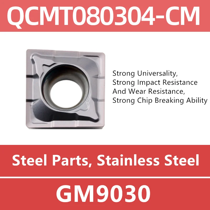 QCMT050204 QCMT060204 QCMT070304 QCMT080304 QCMT10T304 CM U-Drill Carbide Inserts CNC Lathe Cutter Drilling Bit Turning Tools