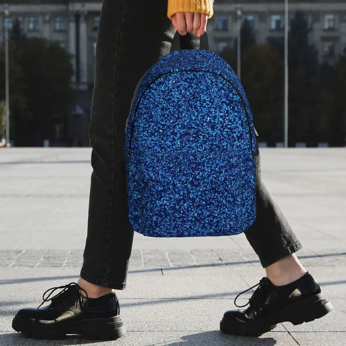 Un piccolo blu Glitter zaini ragazzi ragazze Bookbag Cartoon bambini borse da scuola zaino per Laptop borsa A tracolla grande capacità