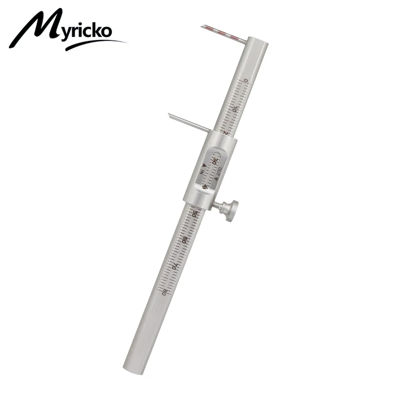 

Myricko Dental Orthodontic Sliding Caliper Dental mplant Measuring Gauge Orthodontic Scale Round Double Scale Round Dental Tool