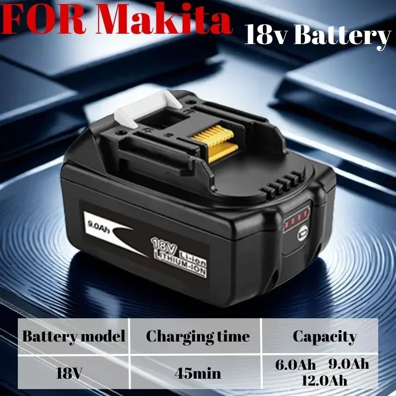 12000mah For Makita BL1830 Batterie 18V 6Ah LXT Li-Ion Compatible de 80 for BL1830 BL1840 BL1850 LXT400 DC18RC