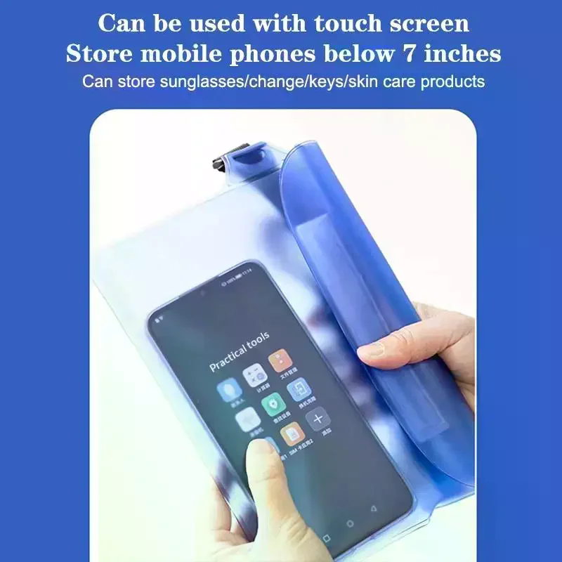 Waterproof Bag Hold ID's Credit Cards Keys Cell Phone Underwater Pouch Waist Pack Fanny Swimming Beach Dry Pouch Case