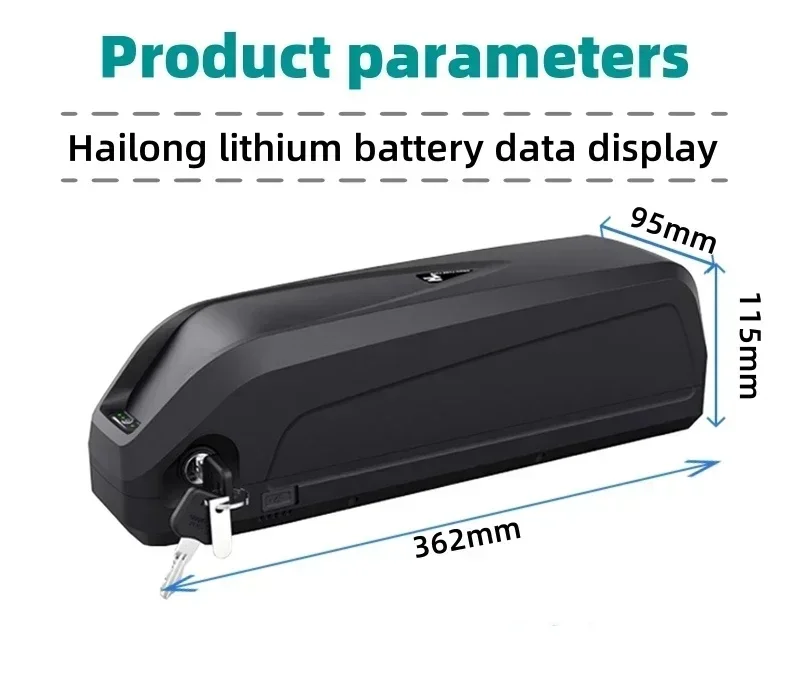 Hailong lithium battery 36V48V52V optional 20-30Ah large capacity 50Ah Samsung battery cells BMS protection detachable