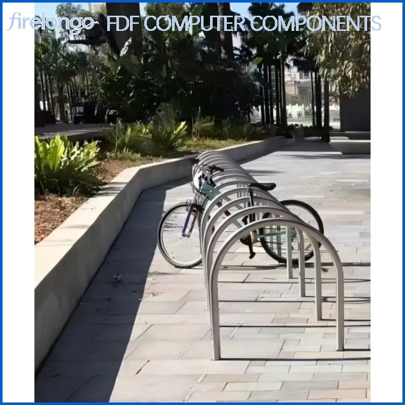 304 Stainless Steel U Shape Bike Parking Rack Outdoor In-ground Bicycle Storage Lock Stand for Sidewalk Street