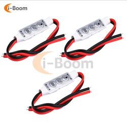 3PCS DC 12V 3Keys Mini LED Controller Dimmer Driver For 5050/3528//5630 Single Color Dimmer White LED  Strip Lamps Lighting