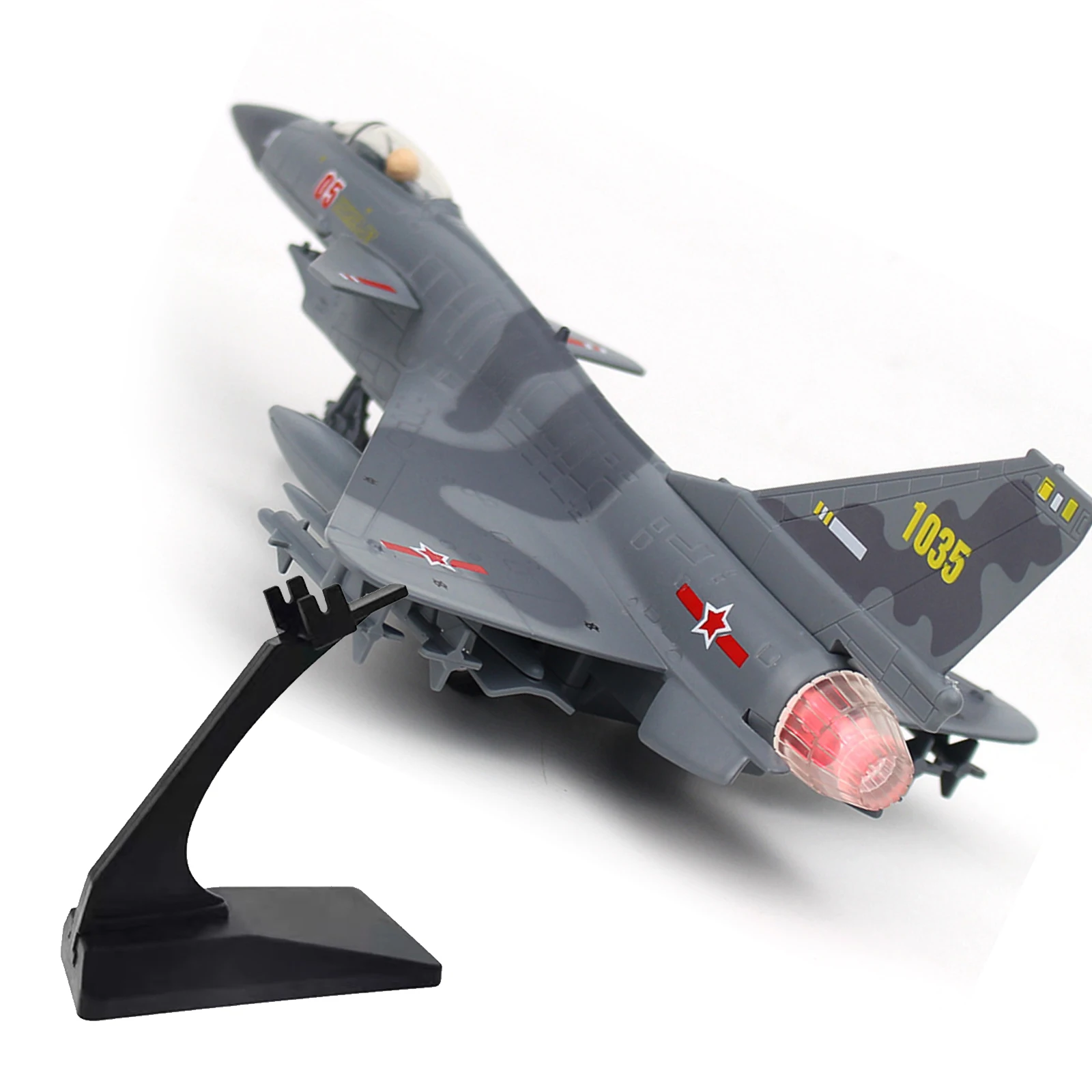 1 قطعة الصوت والضوء 1/100 مقياس J-10 التراجع الطيران الطائرات العسكرية المقاتلة نموذج ثابت عرض الأطفال أطفال هدايا عيد الميلاد