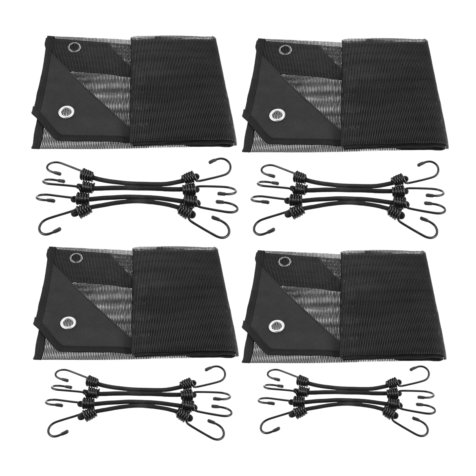 1pc Air Conditioner Top Cover with 4 Bungee Cords 71/81/91/101cm Leaf Guard Mesh Air Conditioner Cover Outside Durable AC Cover
