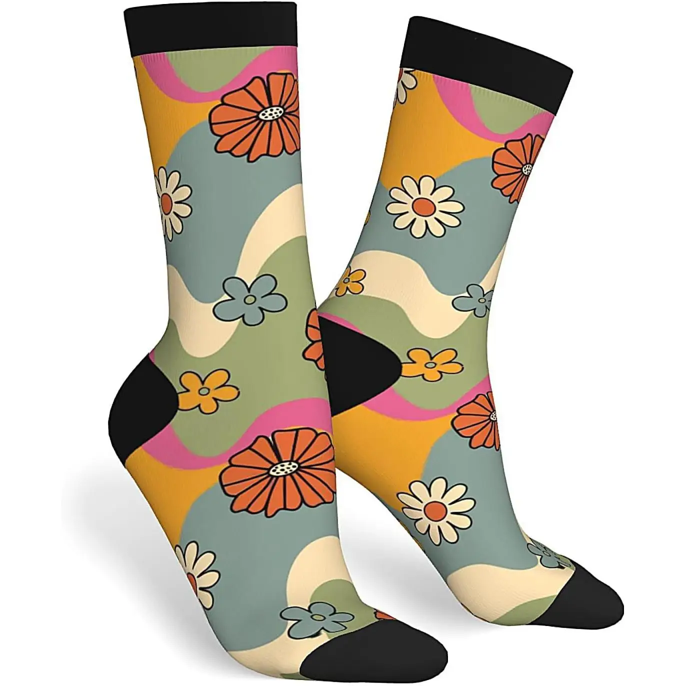 

Stylish Novelty Funny Crazy Casual Crew Socks Dress Gifts for Men Women Harajuku Retro Style Breathable Non-slip Sports Socks