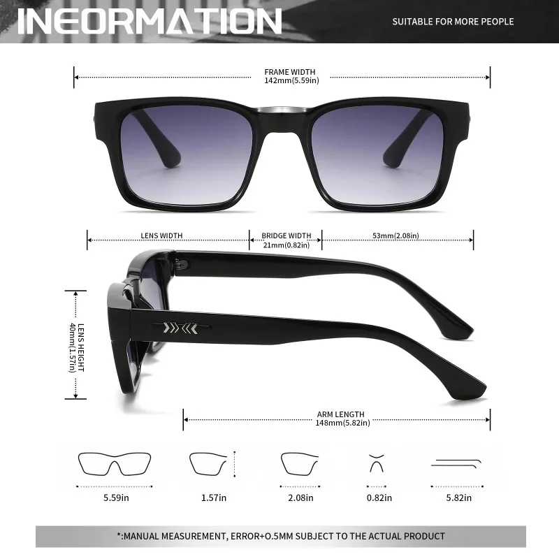 1/3PCS Oversize frame One-piece Goggle Men Woman Sunglasses Interior Accessory Protective Gears Anti Glare Car Driving Glasses - view 5