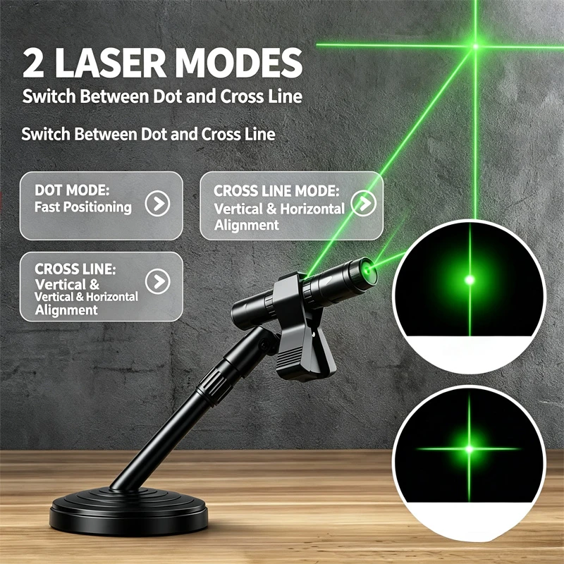 Self-Leveling Laser Tool: Cross Line Laser Level, Infrared Positioning Pointer & Alignment Marking Pen for Construction, Enginee