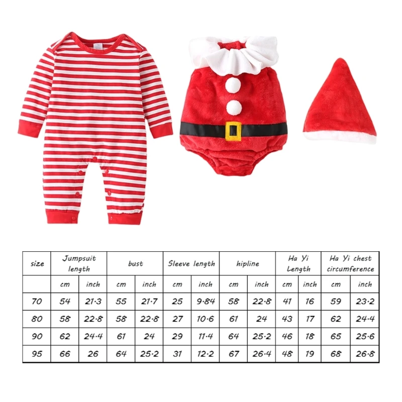 Christmas Baby Jumpsuit Infant Santa Romper Cosplay Santa Costume Outfit