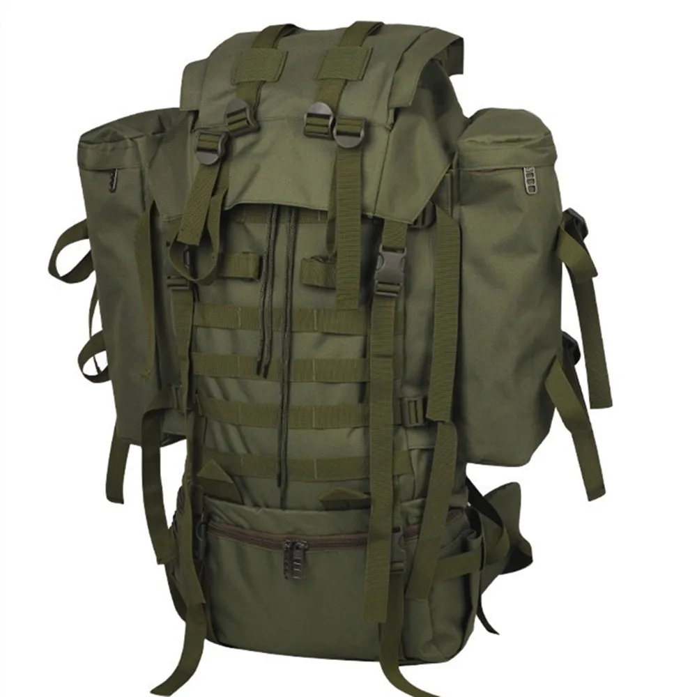 Sports Luggage Double Shoulder Professional Bags Mountaineering Camouflage 80 L waterproof Backpack Canvas Plug In Travel Baggag