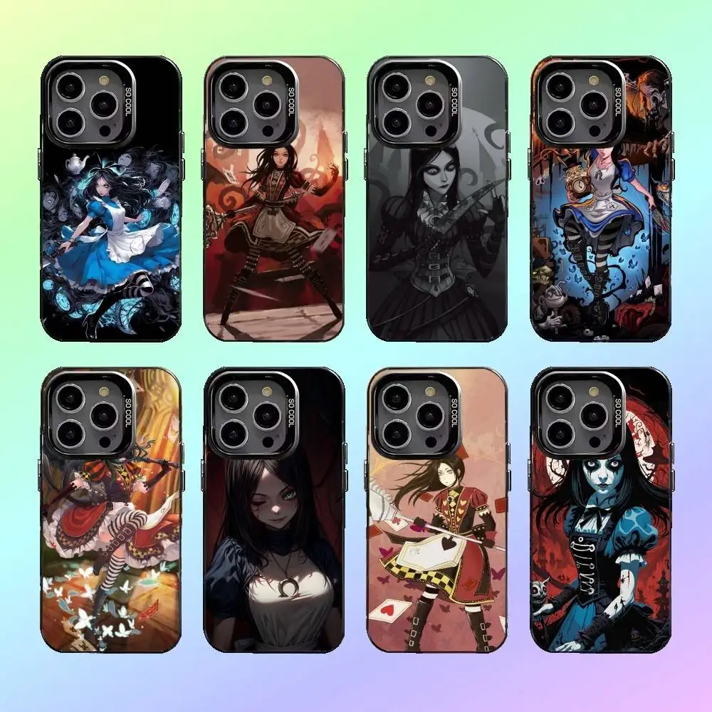 

Alice Game M-Madness Phone Case For iPhone17,16,15,14,13,12,11 Plus,Pro Max Colorful Silver Back Phone Case