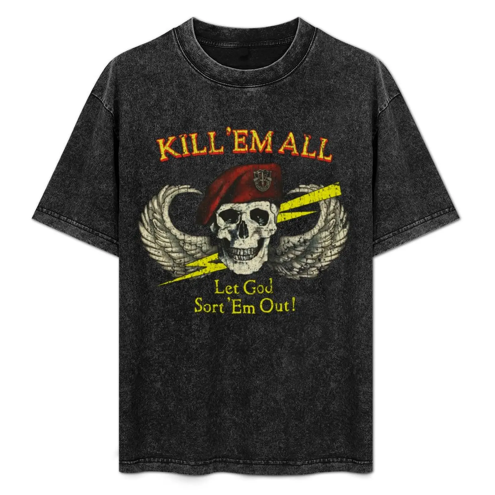 

Special Forces Kill 'Em All 1986 T-Shirt blue archive rapper graphic tees Short sleeve tee animal prinfor boys mens clothes