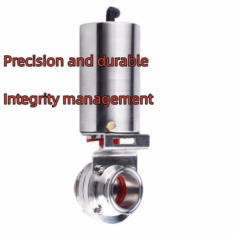 Imagem -02 - Válvula Borboleta Pneumática de Instalação Rápida Grau de Higiene Alimentar Aço Inoxidável 304 Instalação Rápida Braçadeira Uso sem Vácuo