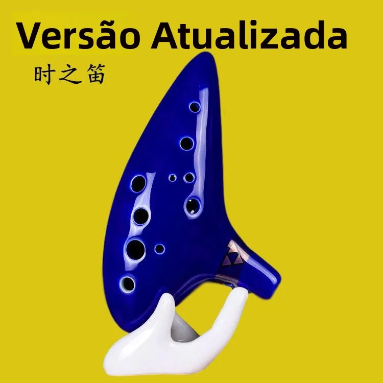 Ocarina de Argila Estilo Flauta de 2 Furos , Instrumento Musical Folclórico Ideal para Iantes de Pequim