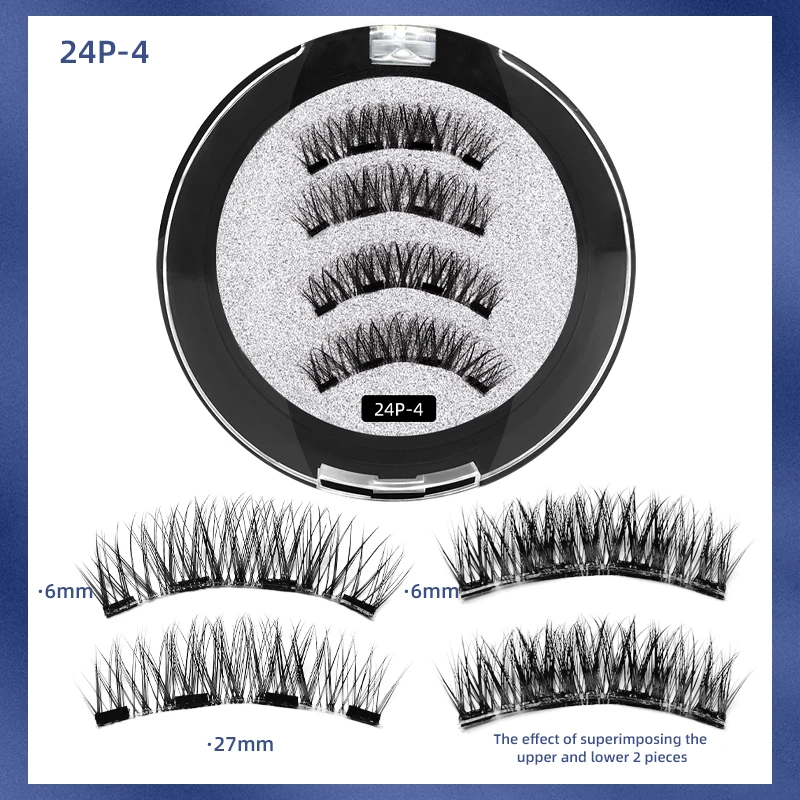 3D stereo Magnetic glue-free multi-layer Eyelashes extention with Quantum Eyelash Curler Set