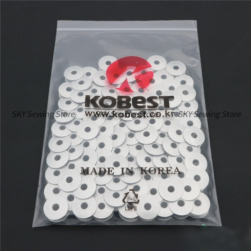 100pcs bobbins Korea Kobest K brand 1.6 times bobbin diameter 23mm core for Zgm Feiya Tajima Computer Embroidery Machine Parts