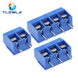 100PCS KF301-5.0-2P KF301-3P KF301-4P Pitch 5.0mm Straight Pin 2P 3P 4P Screw PCB Terminal Block Connector Blue