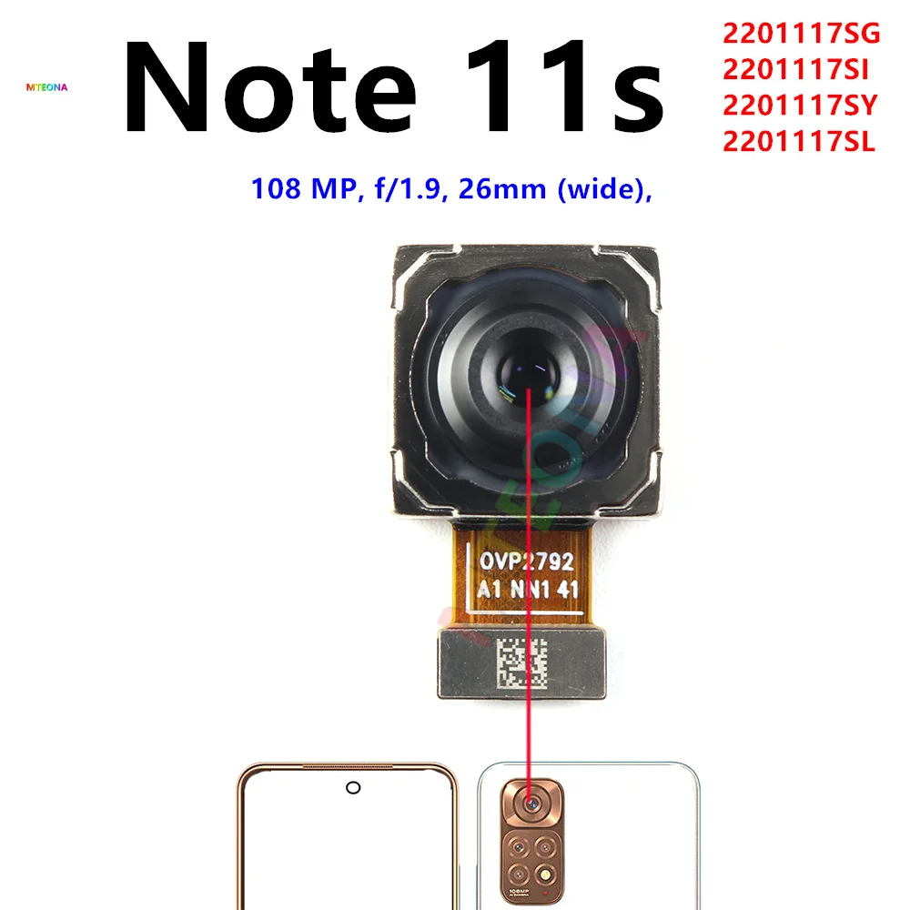 For Xiaomi Redmi Note 11S Rear Front Camera Back Camera Module