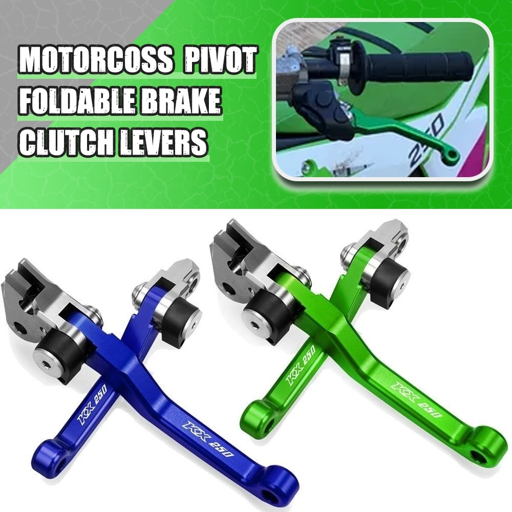 

Motocross Foldable Pivot Dirt Bike CNC Brake Clutch Levers Cable Lever Handle For KAWASAKI KX250 2005 2006 2007 2008 KX 250