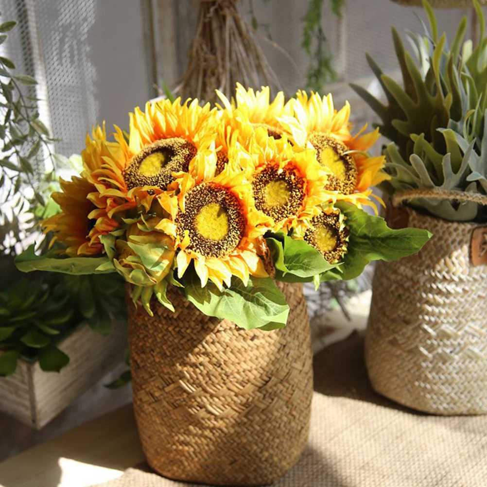 

Flower Pot Holder Indoor Pots for Plants Sea Grass Baskets Storage Seagrass Braided Laundry