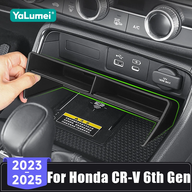 For Honda CR-V CRV CR V 6th Gen 2023 2024 2025 ABS Plastics Car Central Control Armrest Storage Box Organization Accessories