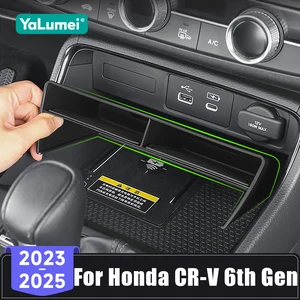 For Honda CR-V CRV CR V 6th Gen 2023 2024 2025 ABS Plastics Car Central Control Armrest Storage Box Organization Accessories