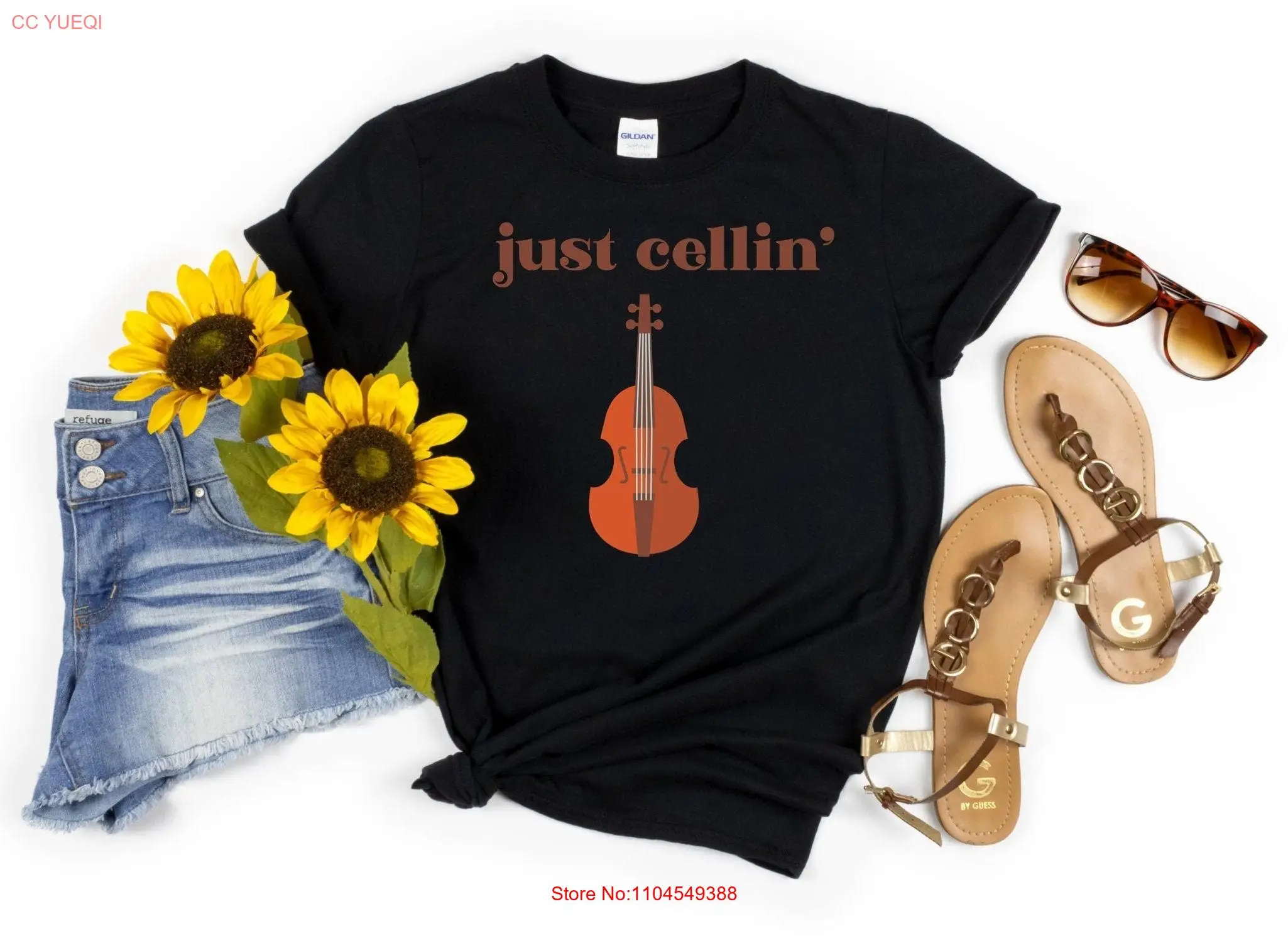 

Cello T Shirt Lover Cute Player Instructor Just cellin long or short sleeves