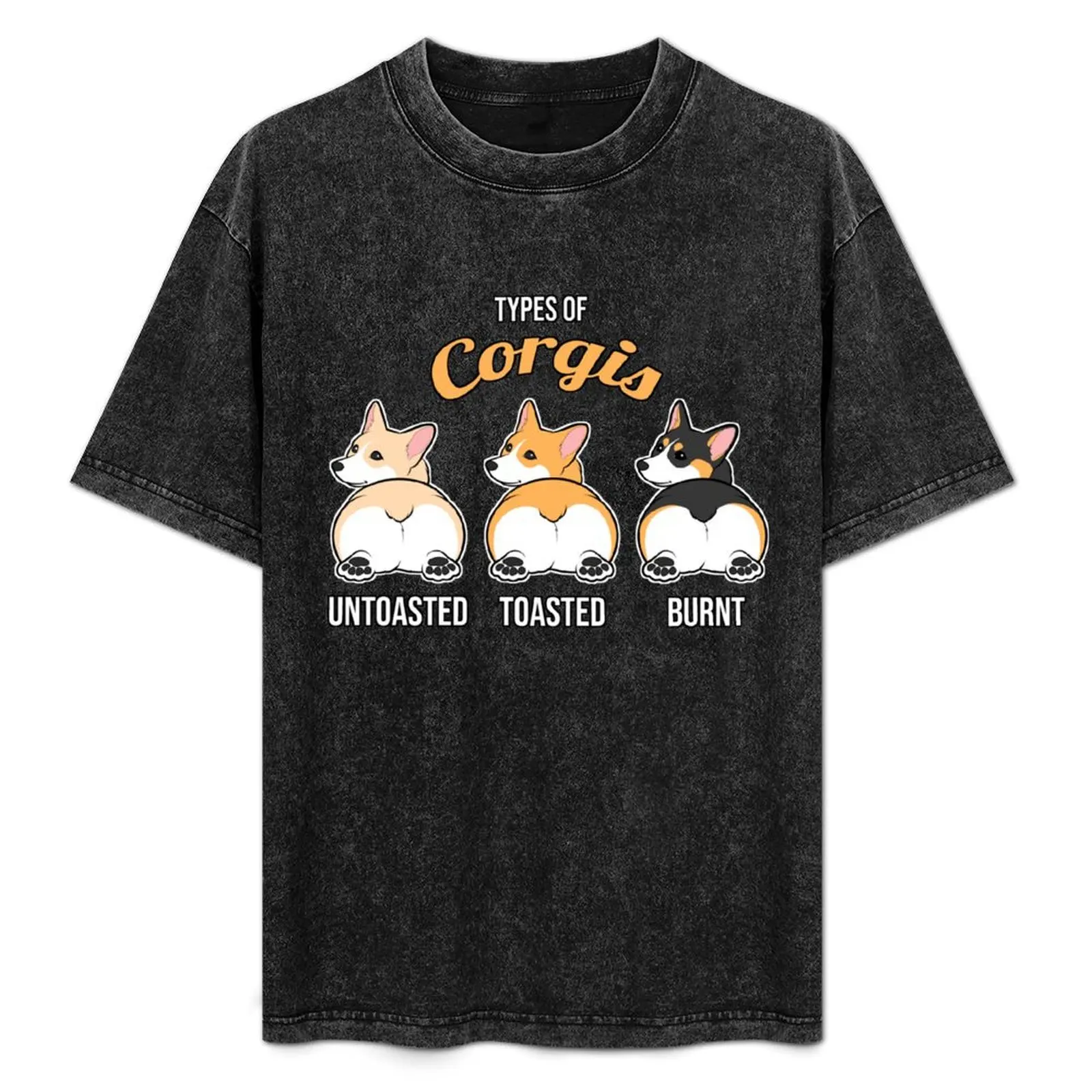 

Funny dog pun types of corgis T-Shirt Street Fashion Casual Tee Shirt
